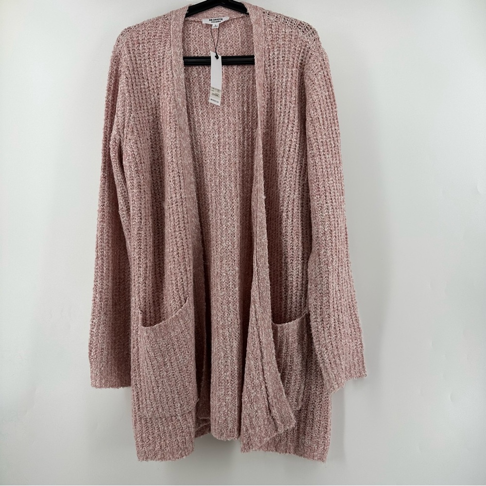 BB Dakota Knit Long Cardigan Pink